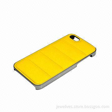 PC cellphone cover for iPhone 5S, with leather coating